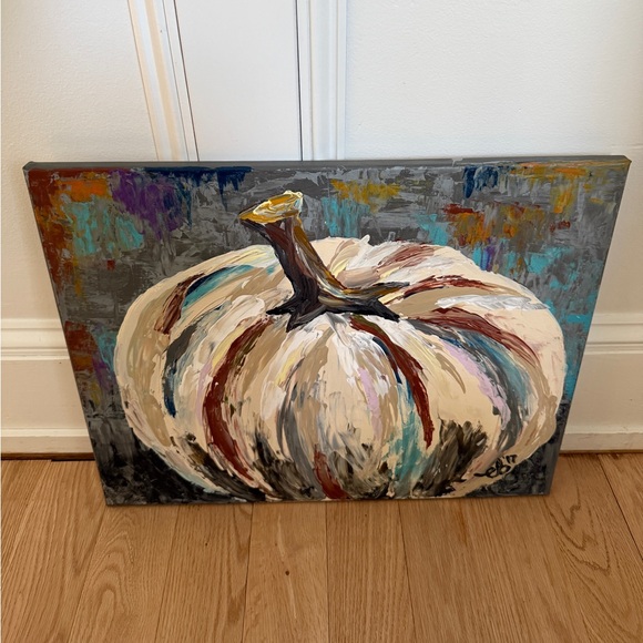 Abstract Pumpkin Canvas Artwork Painting Wall Art
